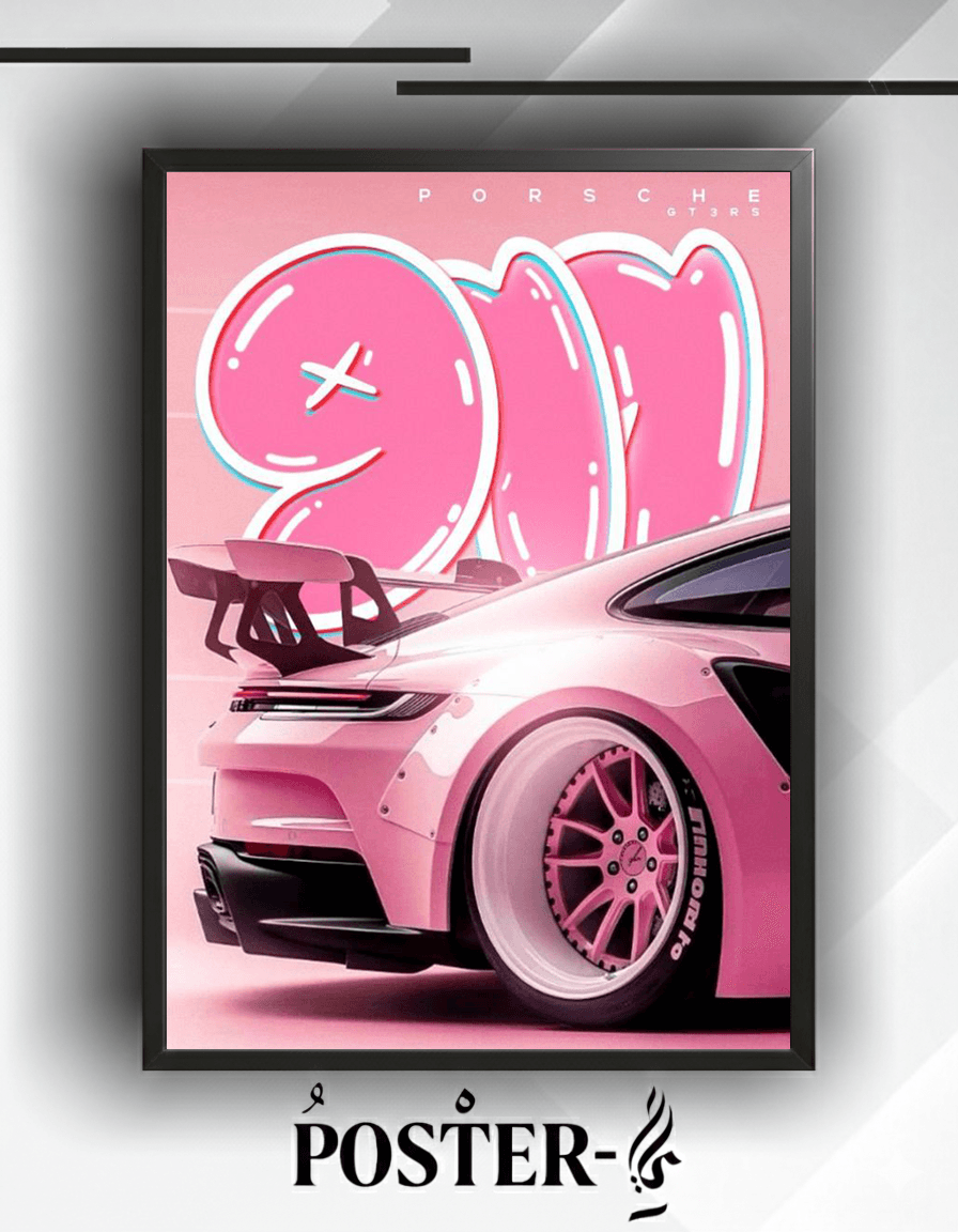 half Porsche 911 GT3 RS PINK
