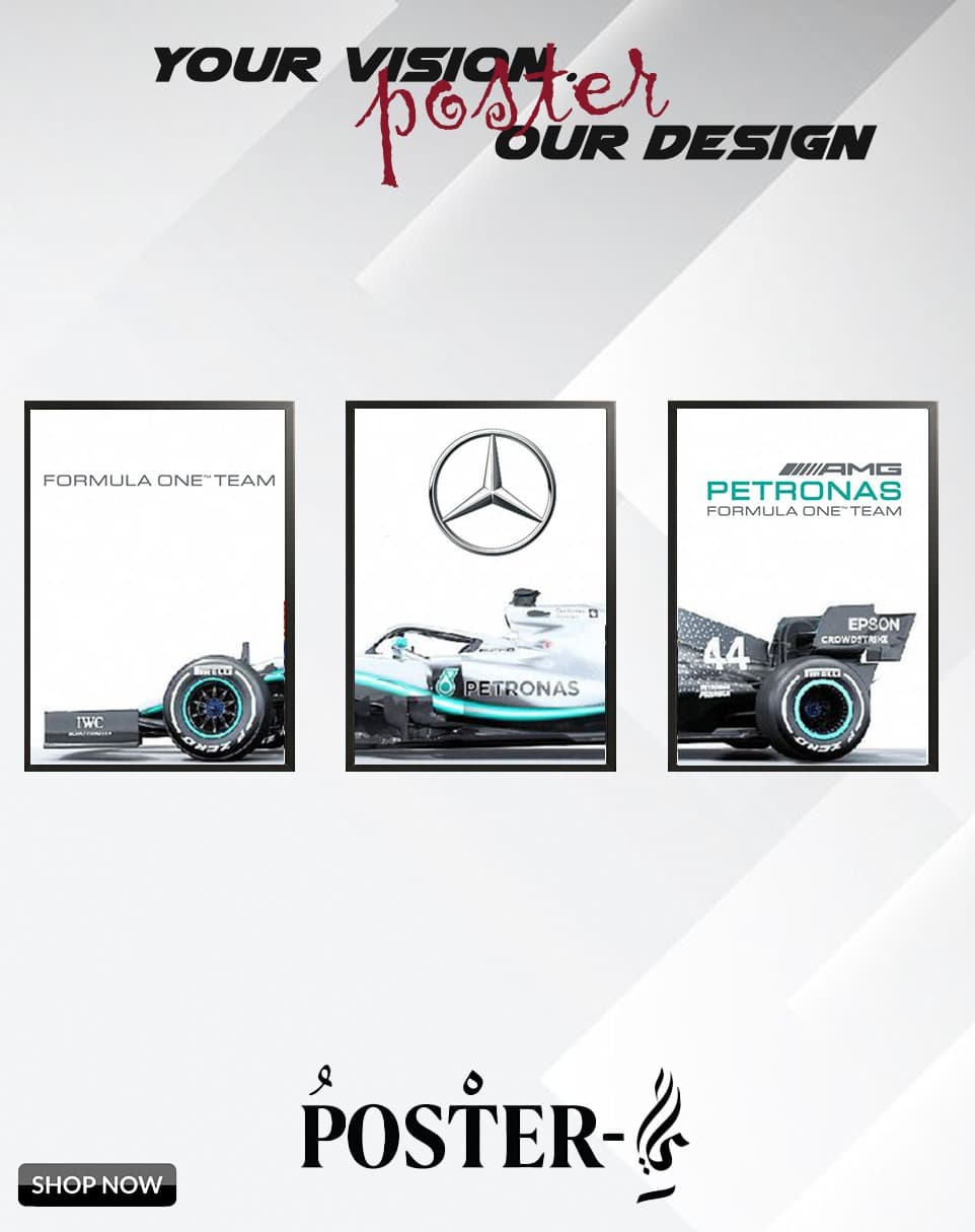 TRIPLE POSTER MERCEDES FORMULA